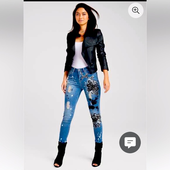 😎 embellished skinny jeans 👖 - Picture 2 of 15